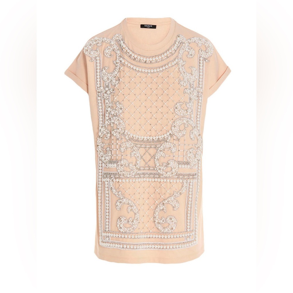 NWT authentic Balmain Embellished Crewneck T-Shirt